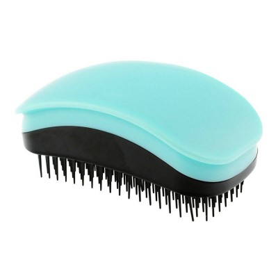 Salon Light Blue Professional Rubberized finishing Detangling Brush