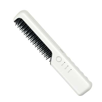 Wireless Mini Titanium hair straightener Professional  Comb Brush